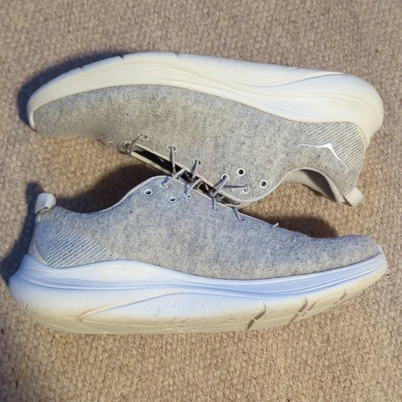 hoka hupana flow womens size 10 shoes gray wool slip on comfort walking sneaker - Picture 3 of 8